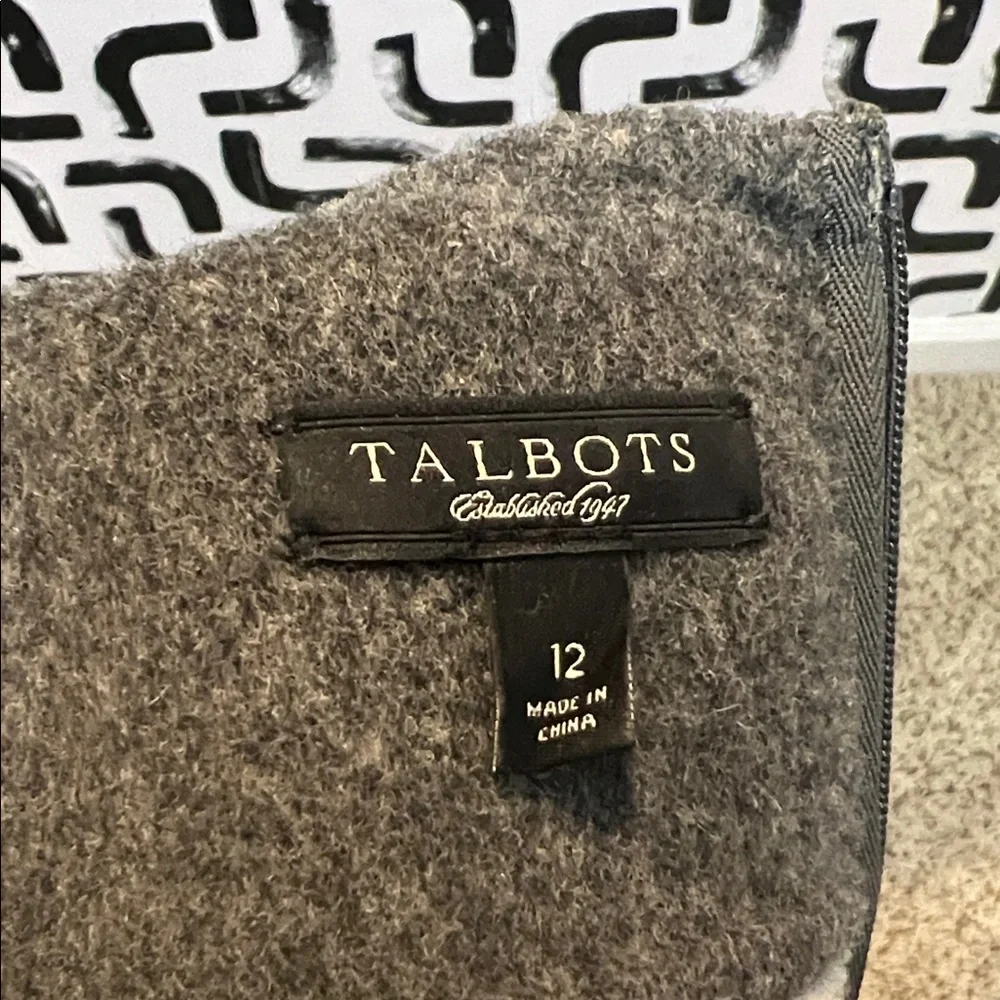 Talbots Two-Tone Black and Cream Midi Dress